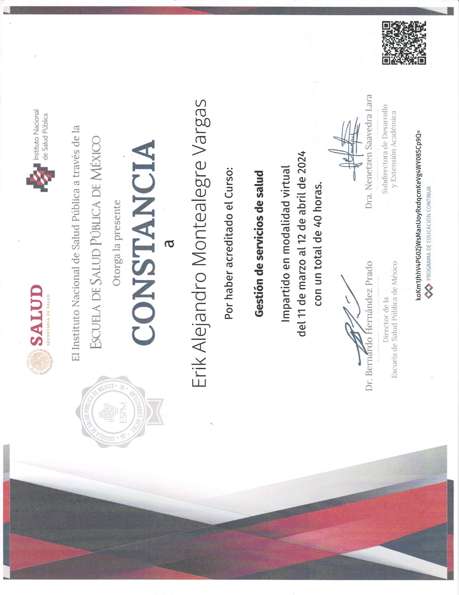 Gestión de servicios de salud · INSP