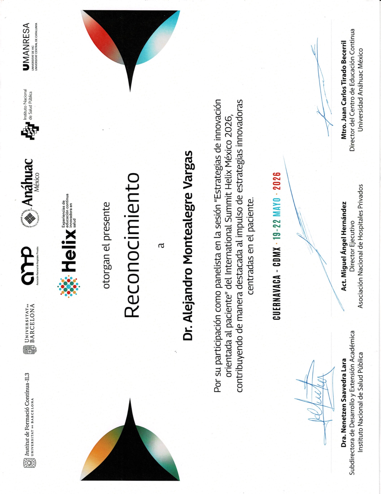 Helix México 2026 · Panelista