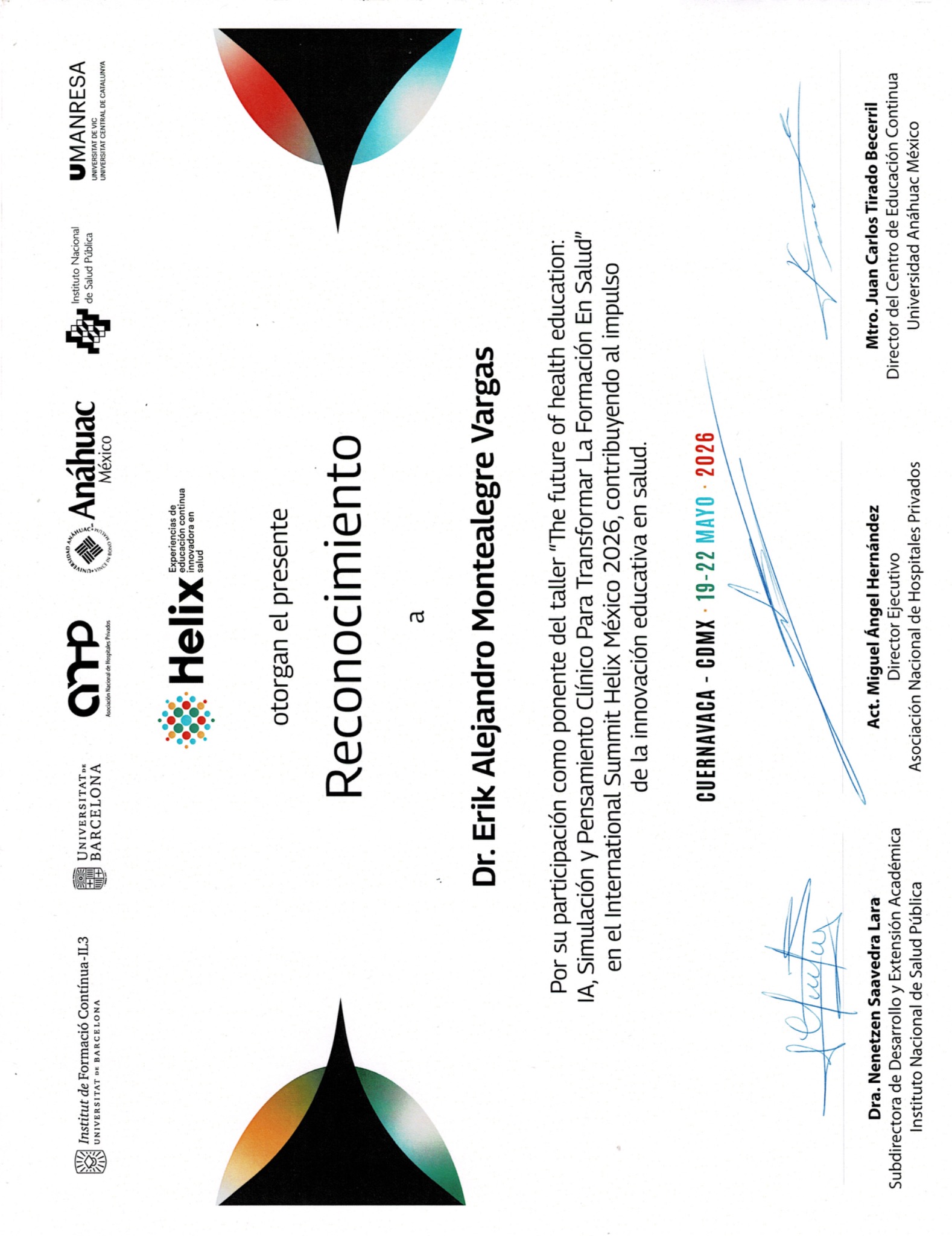 Helix México 2026 · Ponente de taller
